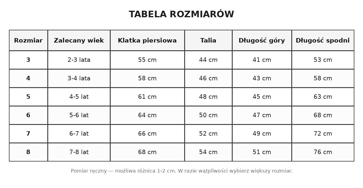 Piżama MAZIAJKA